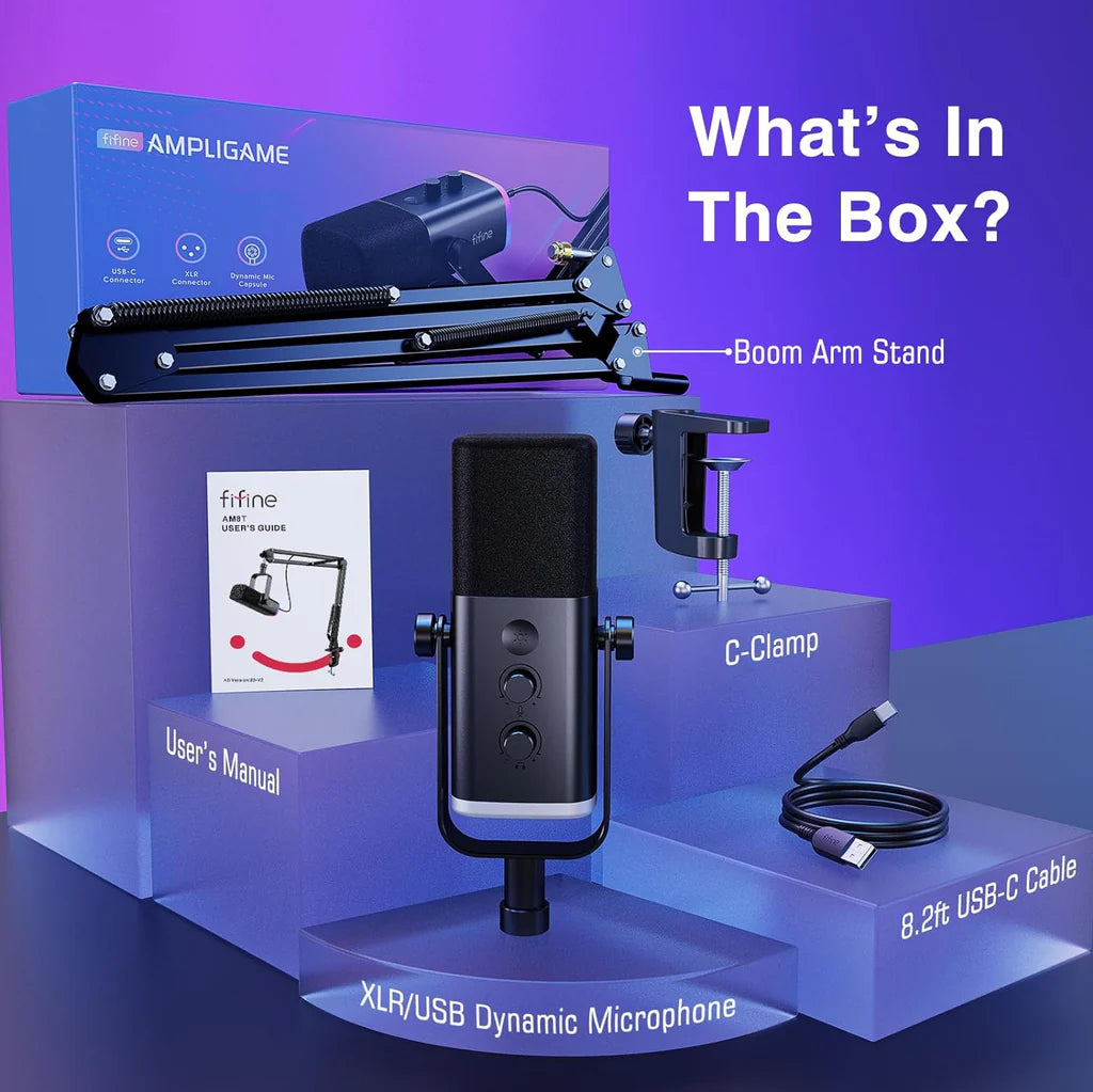 FIFINE AmpliGame AM8-T USB/XLR Dynamic Microphone