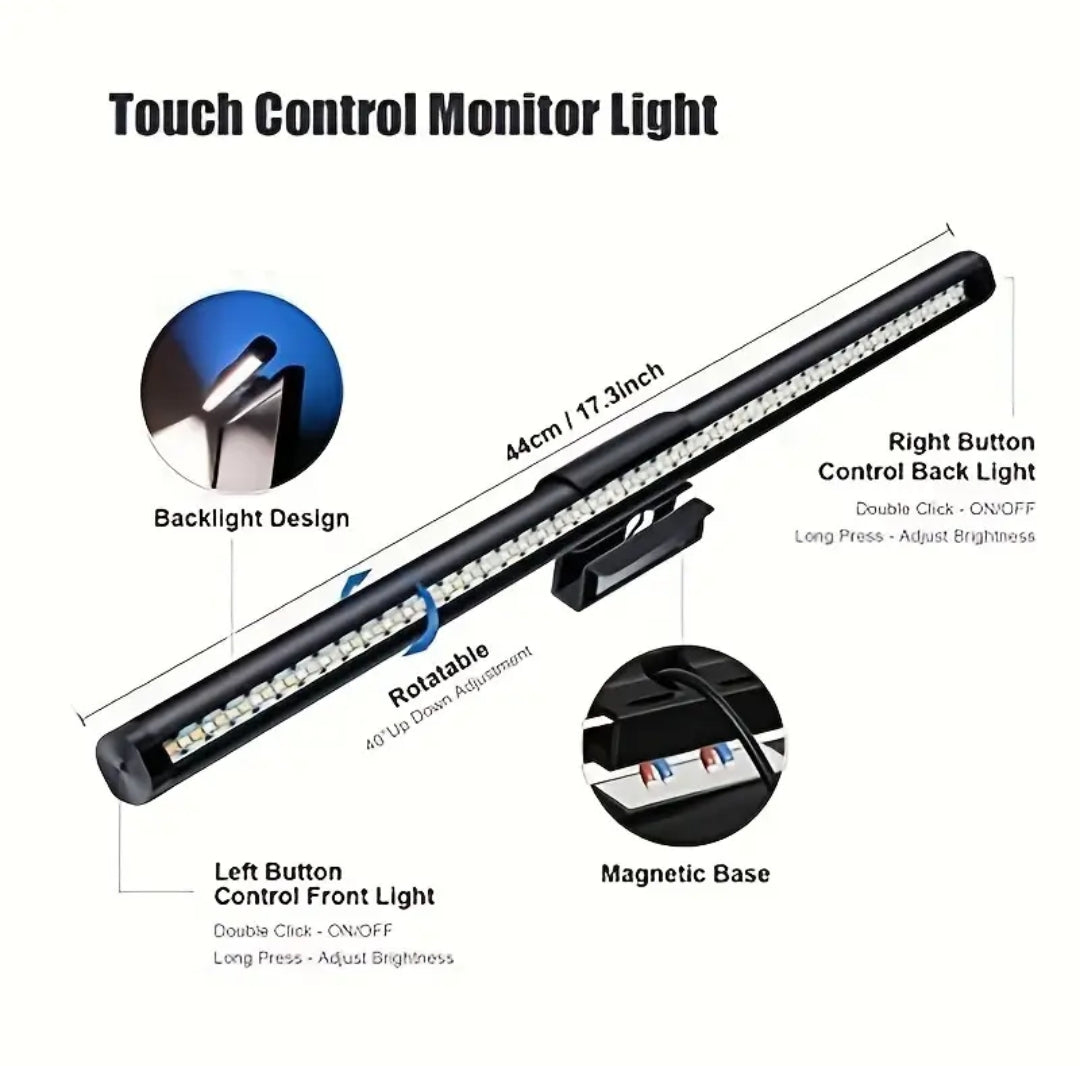 Monitor light bar aluminium