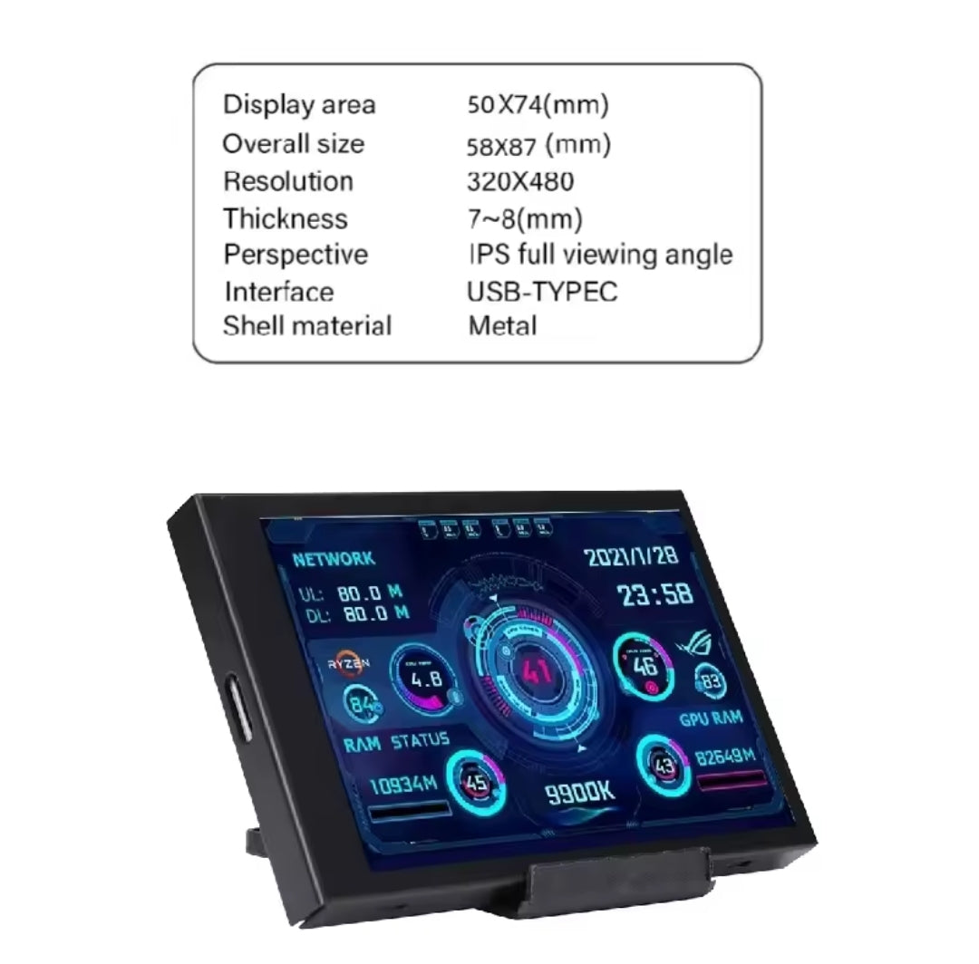Mini Monitor 3.5" IPS Type-c