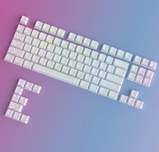 Keycaps 97 keys white contour