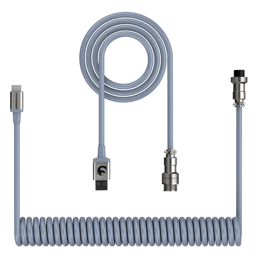 Attack Shark × Mambasnake C01 coiled cable Grey