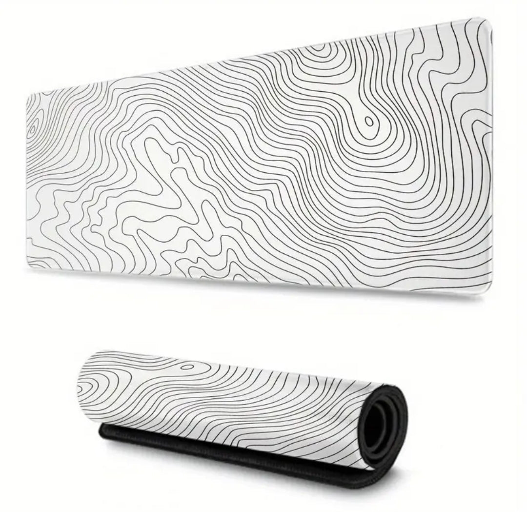 Mousepad White Topographic