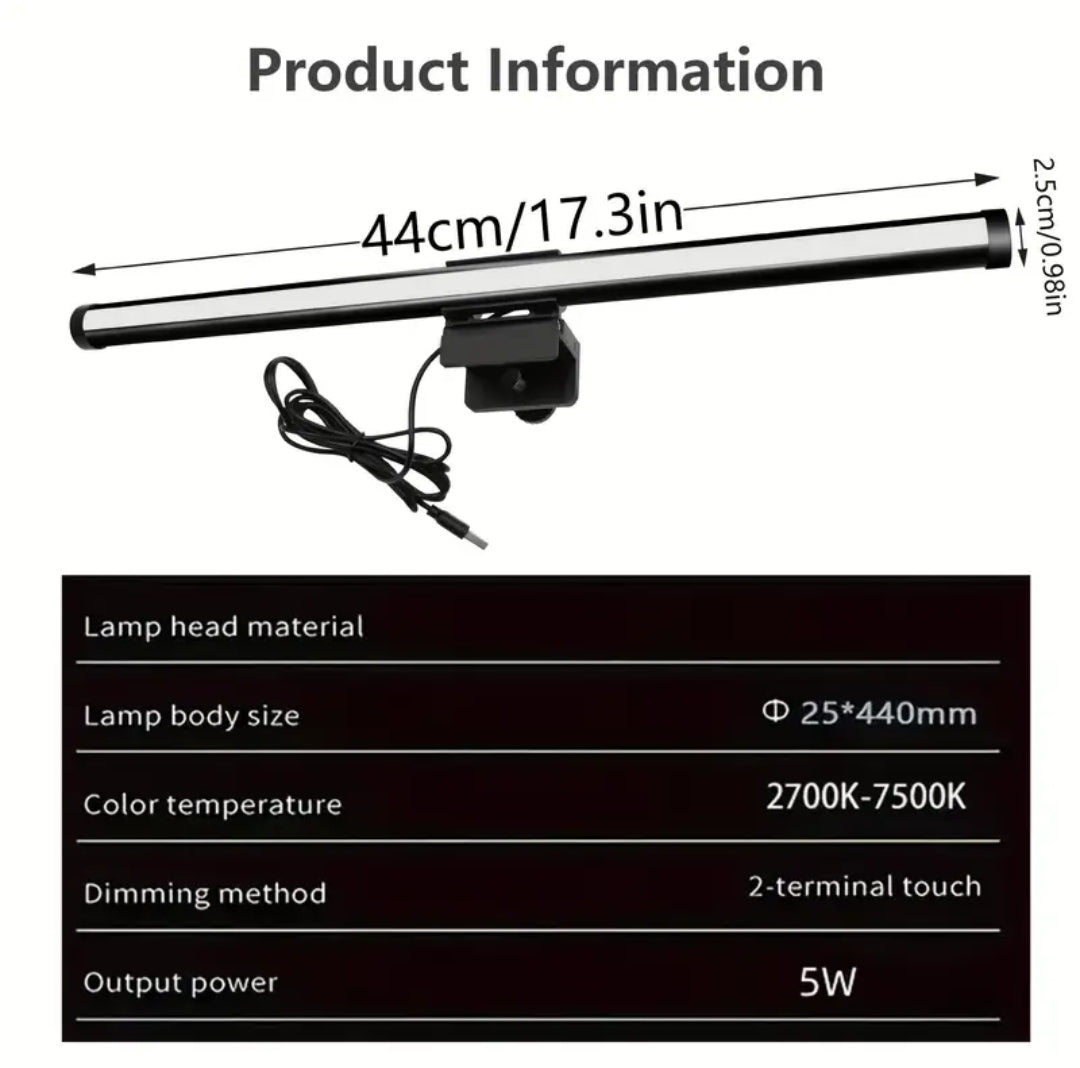 Monitor light bar en aluminium