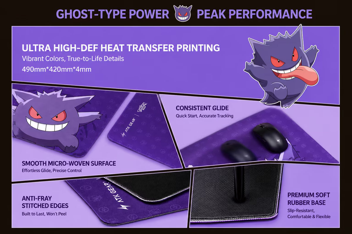 ATK Pokémon Gengar Large Gaming Mouse Pad