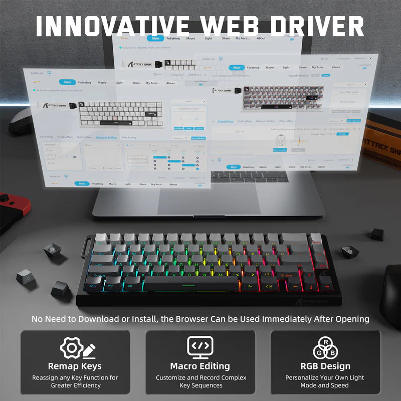 ATTACK SHARK X68PRO HE Wireless