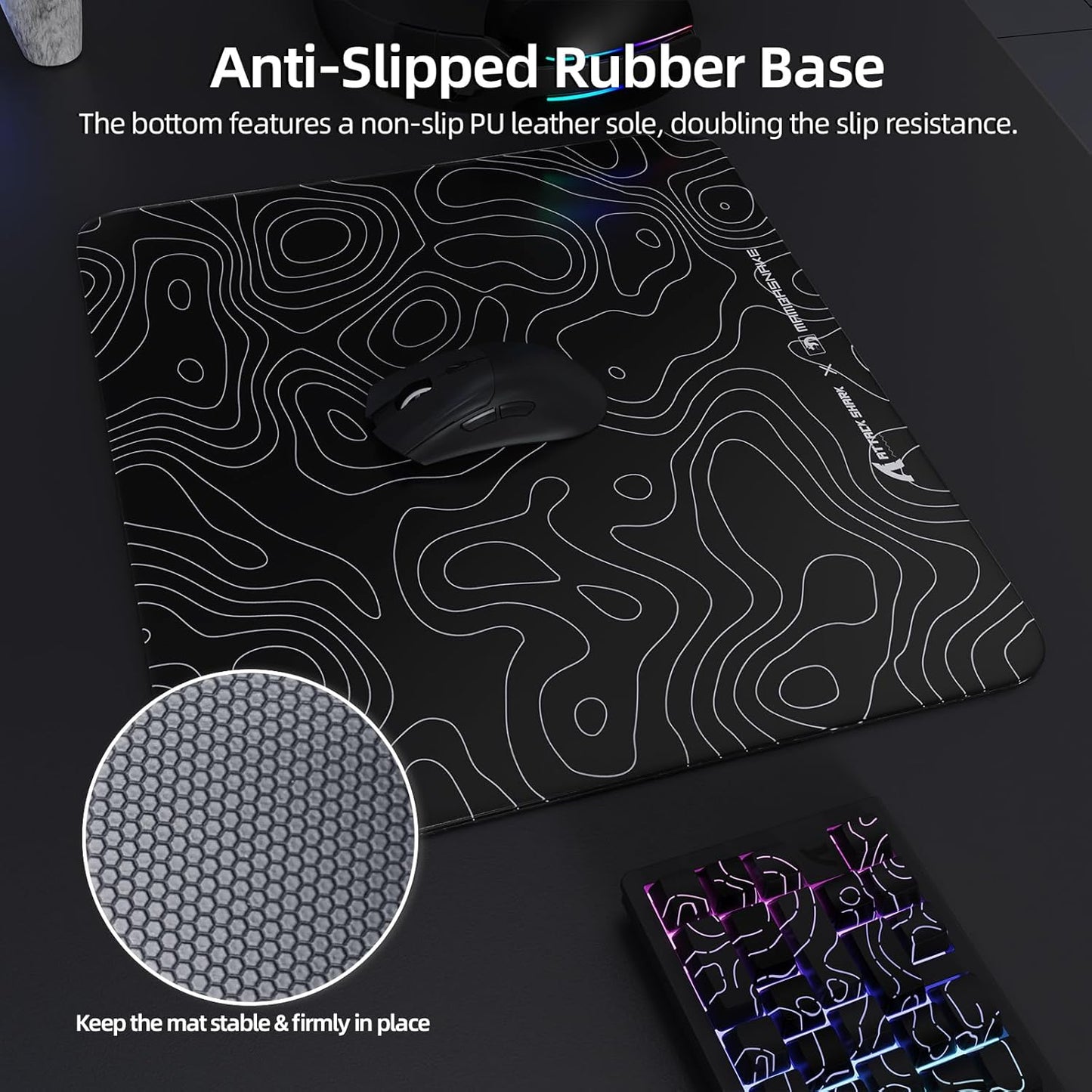Attack Shark CM05 Contour Glass Gaming Mousepad