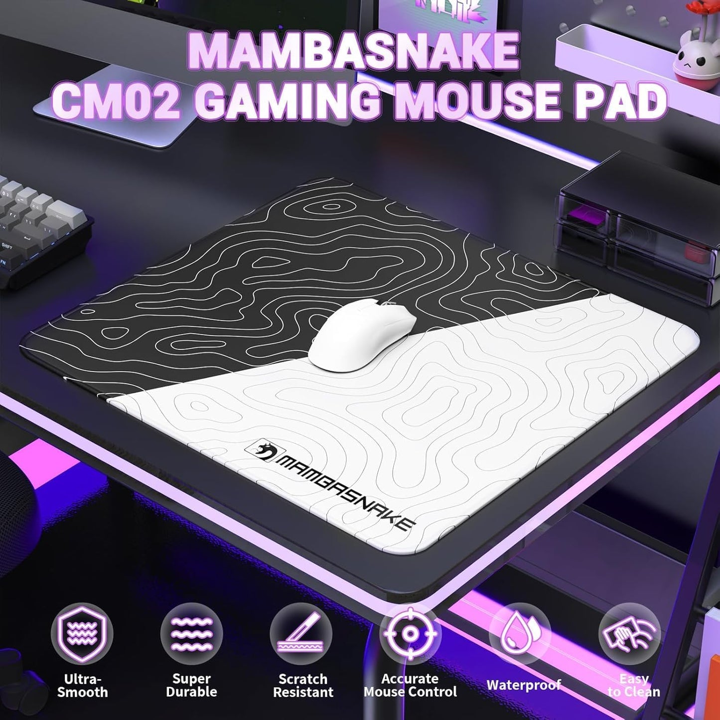MAMBASNAKE CM02 eSports Gaming Mouse Pad