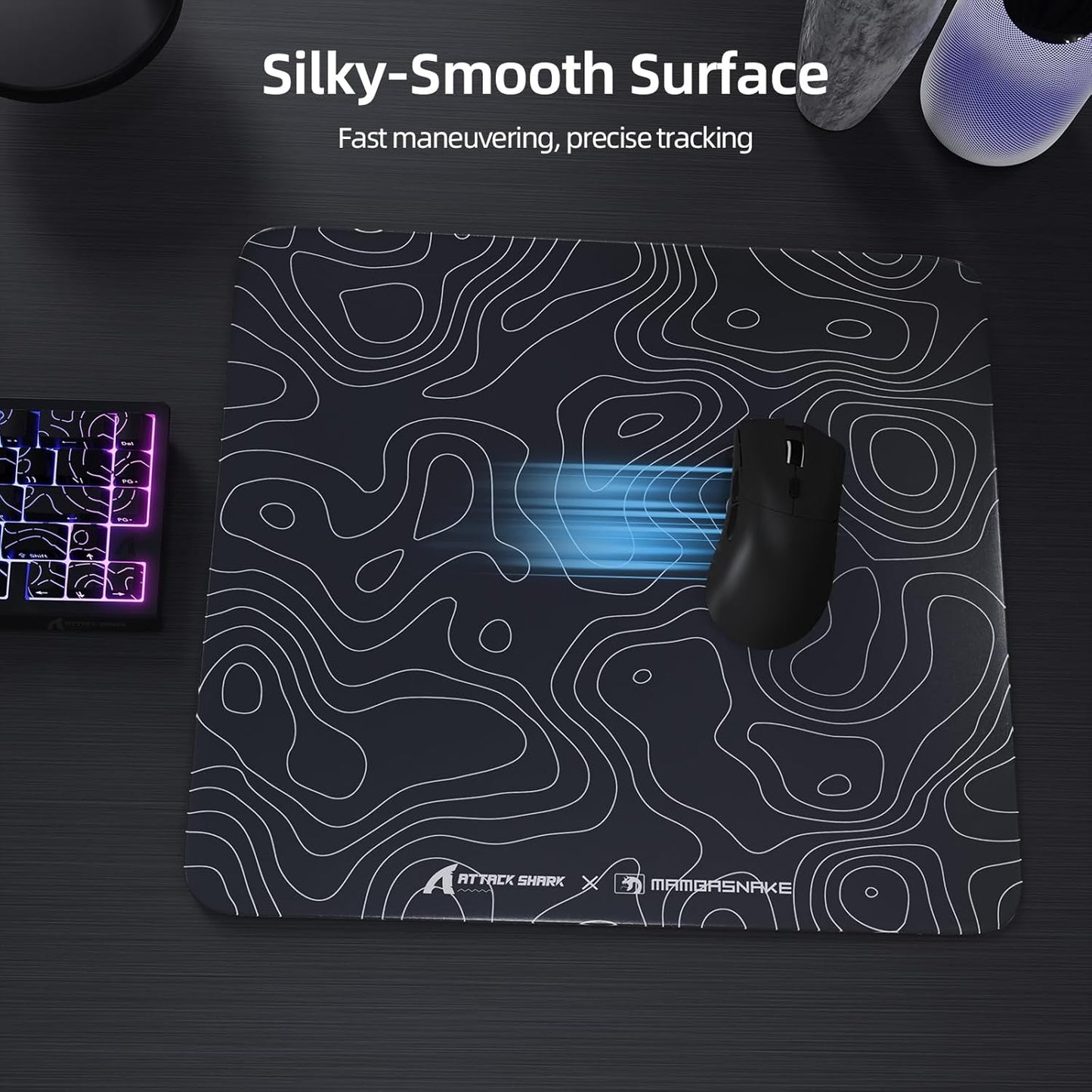 Attack Shark CM05 Contour Glass Gaming Mousepad