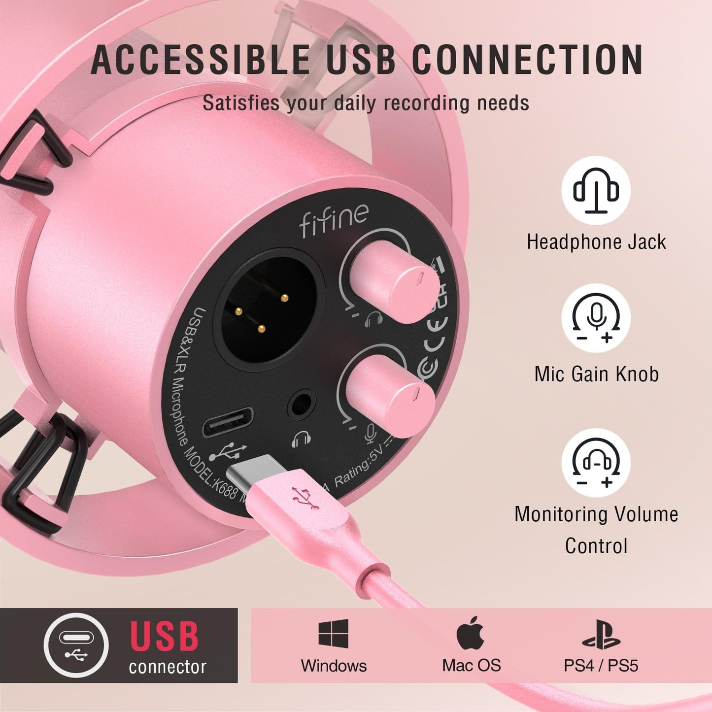 Fifine K688 Pink