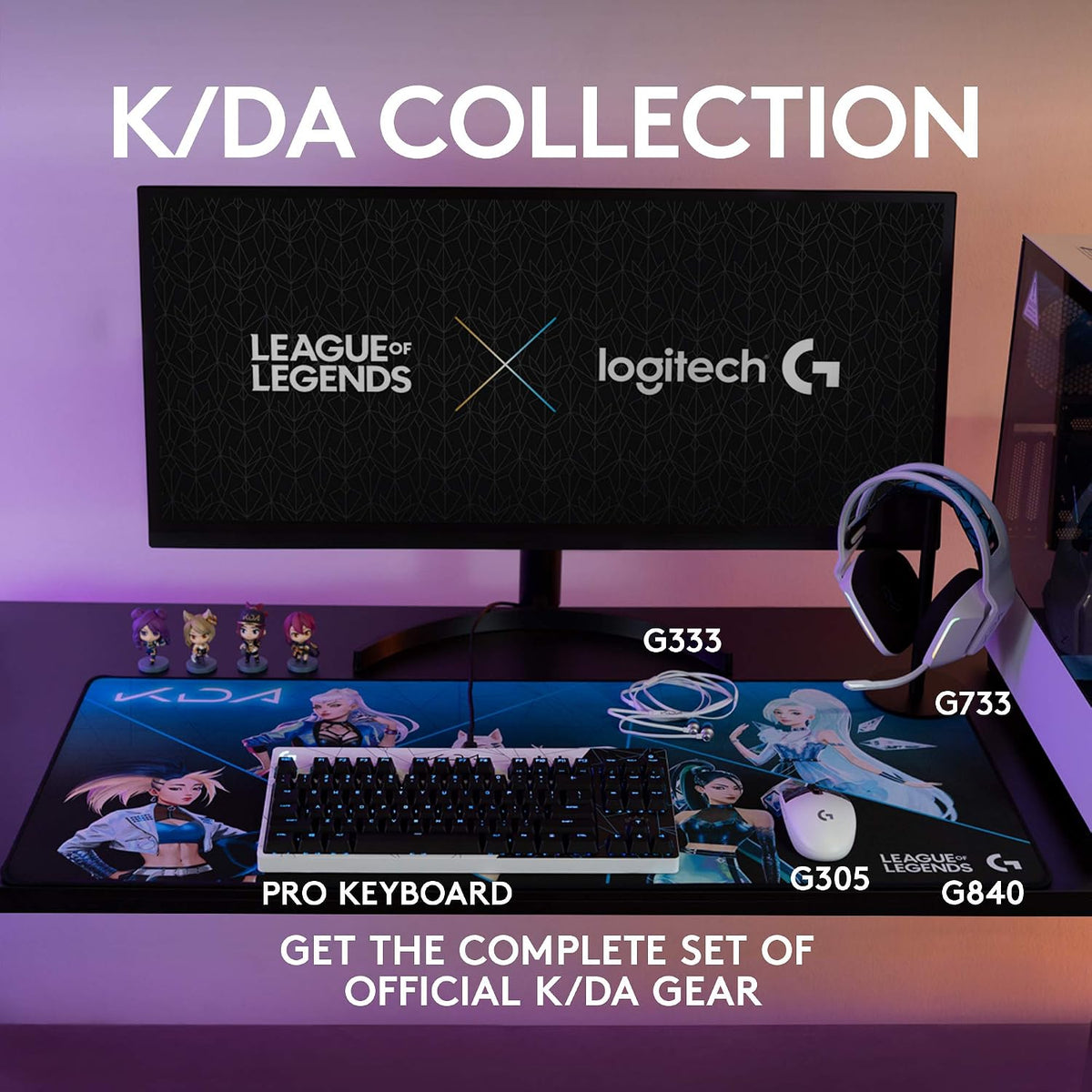 Logitech G840 K/DA XL Cloth Gaming Mouse Pad